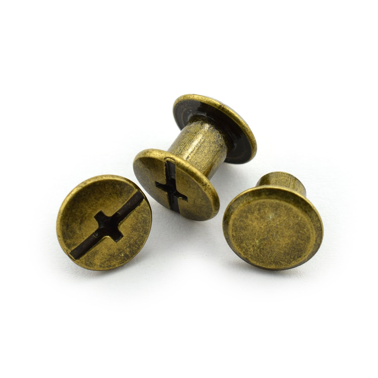 Chicago Screws - 120 Bronze Binding Screws for Crafts -4