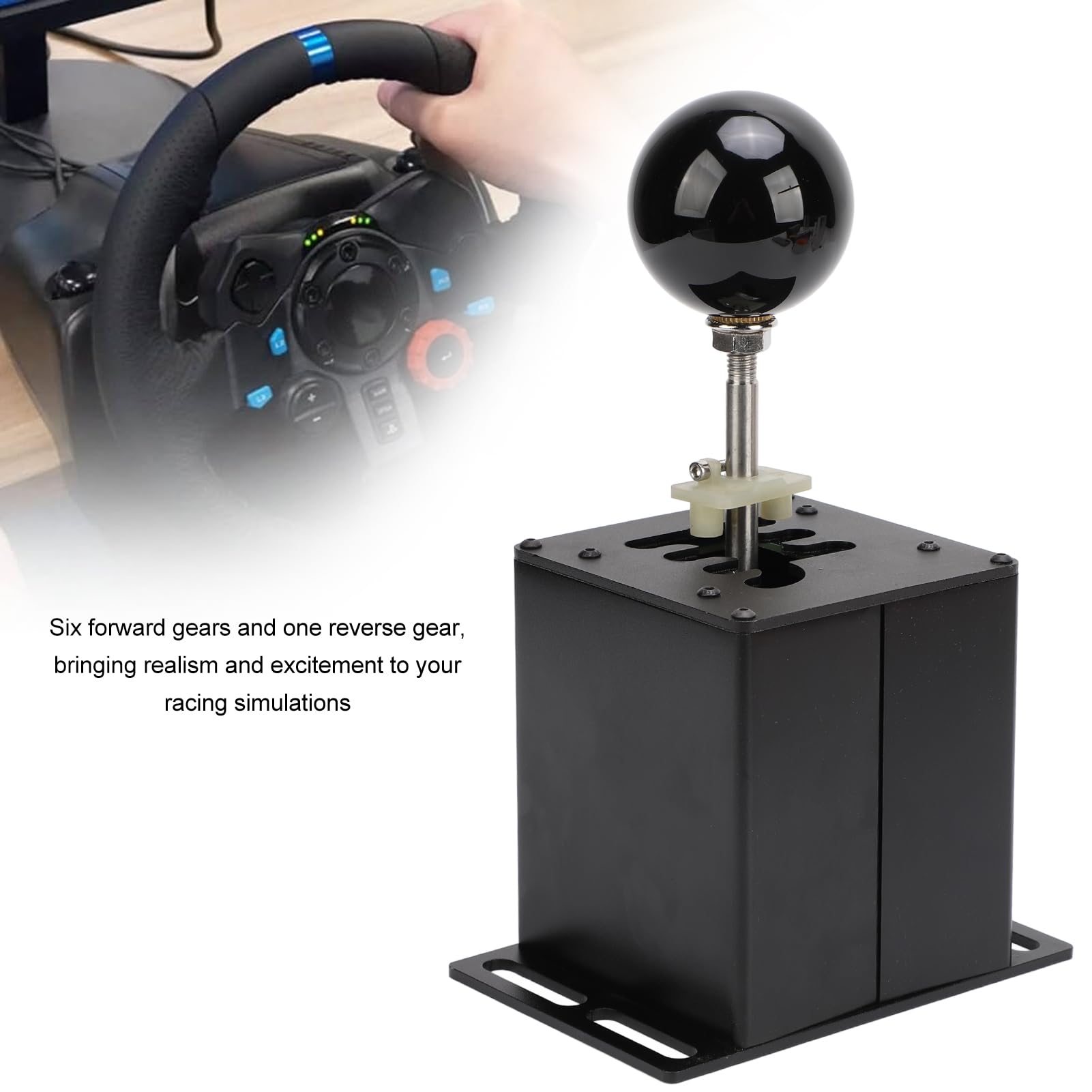 TKSE 6 R PC Simulador USB Shifter H Simulador de Juegos de Carreras de Cambios de Engranajes Black para G29 G27 G25 G920 T300RS GT Dirección