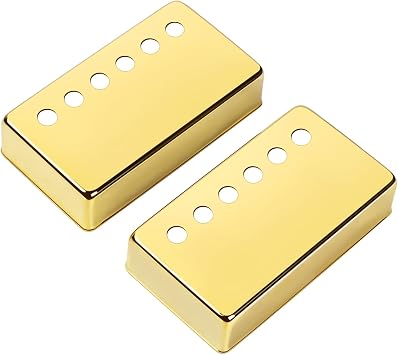 Banworks Brass Imperial Humbucker Covers 49.2mm 1-15/16" Guitar Pickup Covers Neck/Bridge Pickup Covers for USA Made Electric Guitar Humbucker Pickup Gibson Les Paul Pack of 2 JT/SYQG-15 Golden