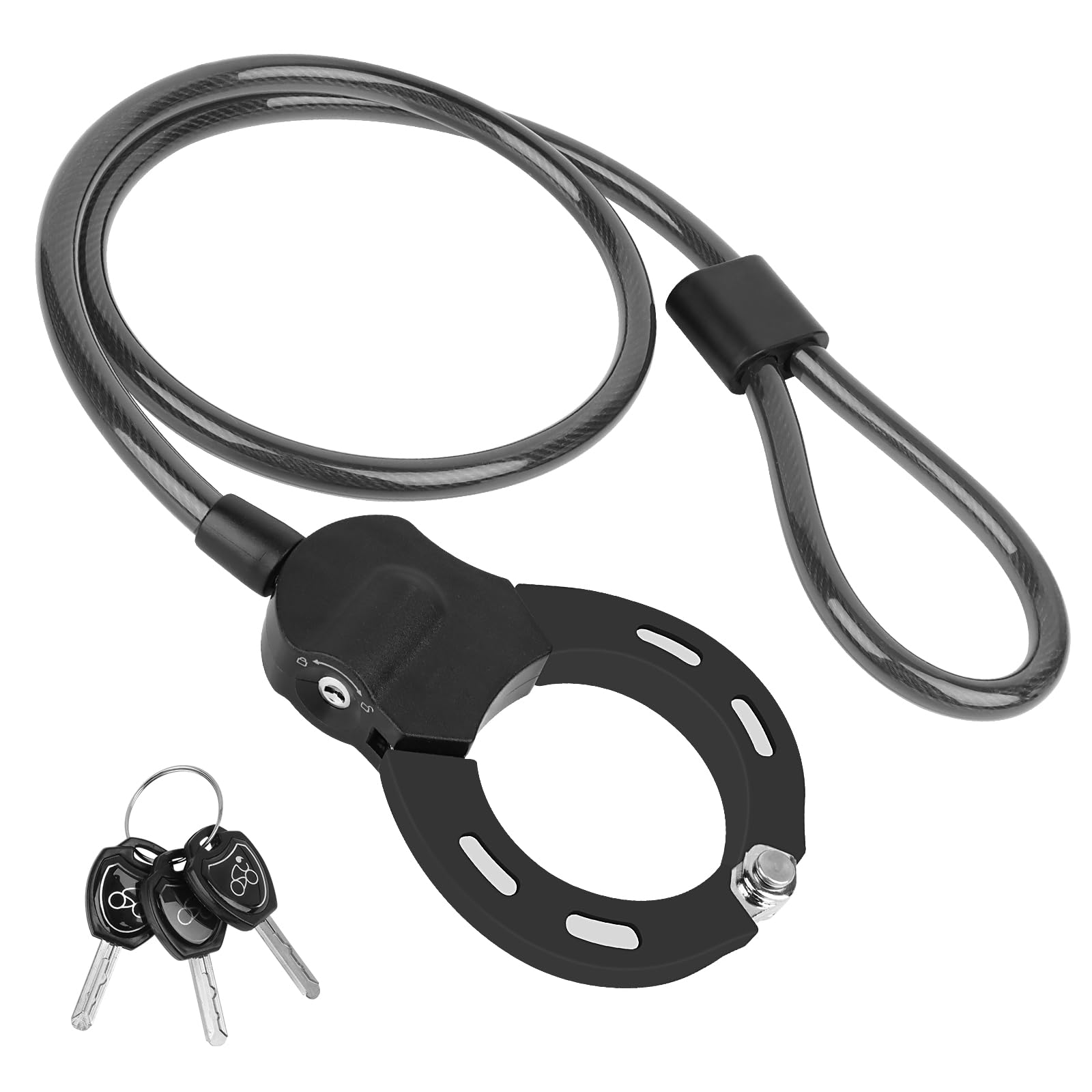 Electric Scooter Padlock, 100 cm/14 mm Anti-Theft Scooter Padlock, Handcuff Lock with Key