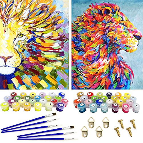 Yetech Malen Nach Zahlen Erwachsene Kinder,DIY Handgemalt Ölgemälde Kits,DIY Ölgemälde auf Leinwand,für Erwachsene und…