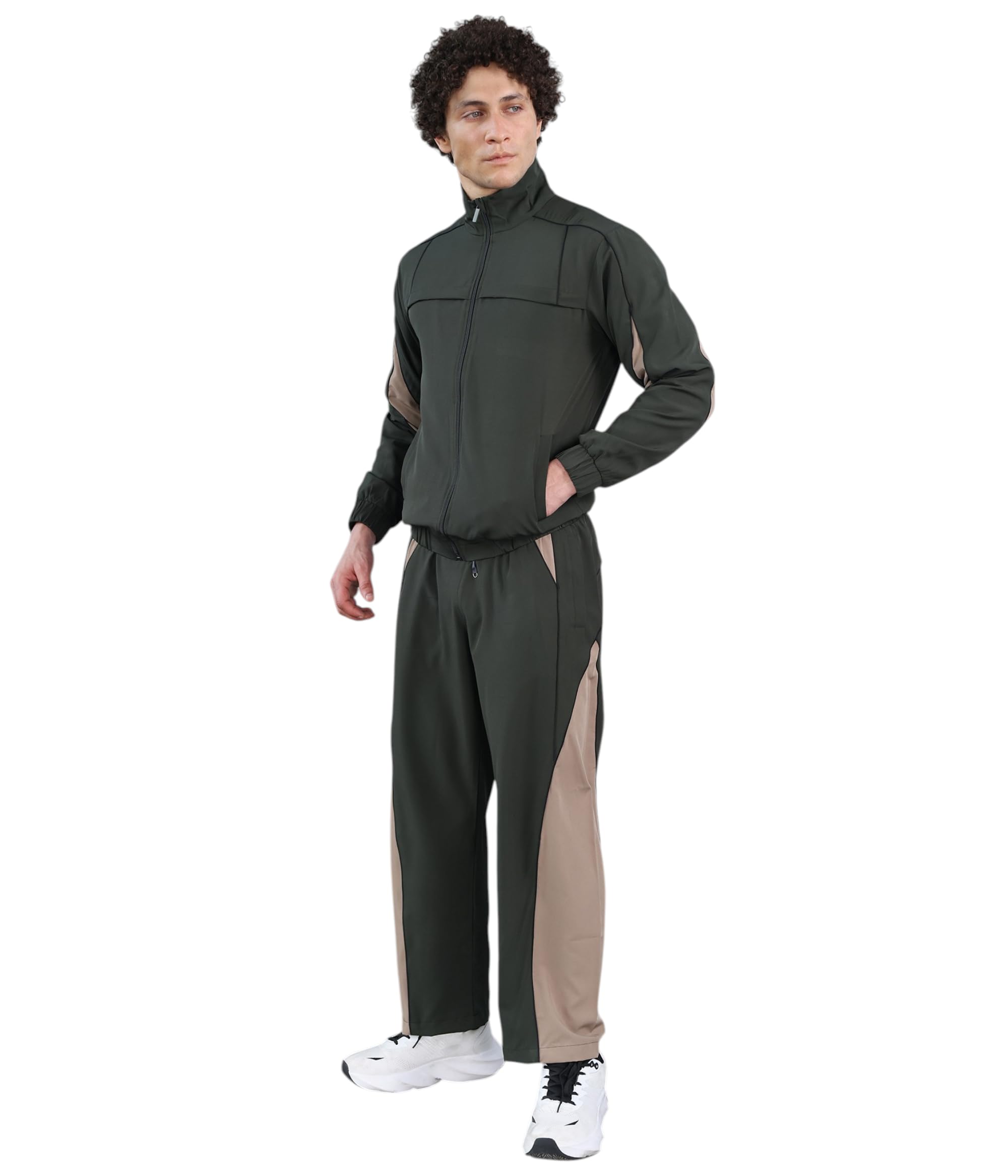 chkokko Sports Track Suit For Man Full Zipper Jacket & Lower Pants Set | Lightweight Tracksuit For Men Casual Gym Running Morning Walk and Active Wear Set-picture-4