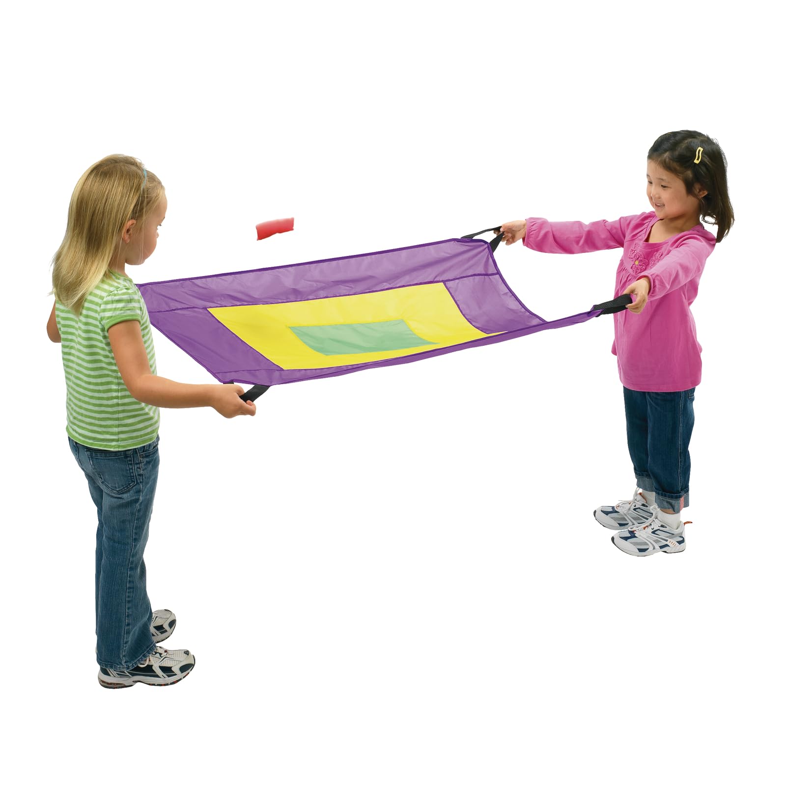 Excellerations Fun Pair-a-Chute - Set of 2 with Bean Bags, Parachutes, Sports Outdoor Play, Recess, Kids Educational Toy