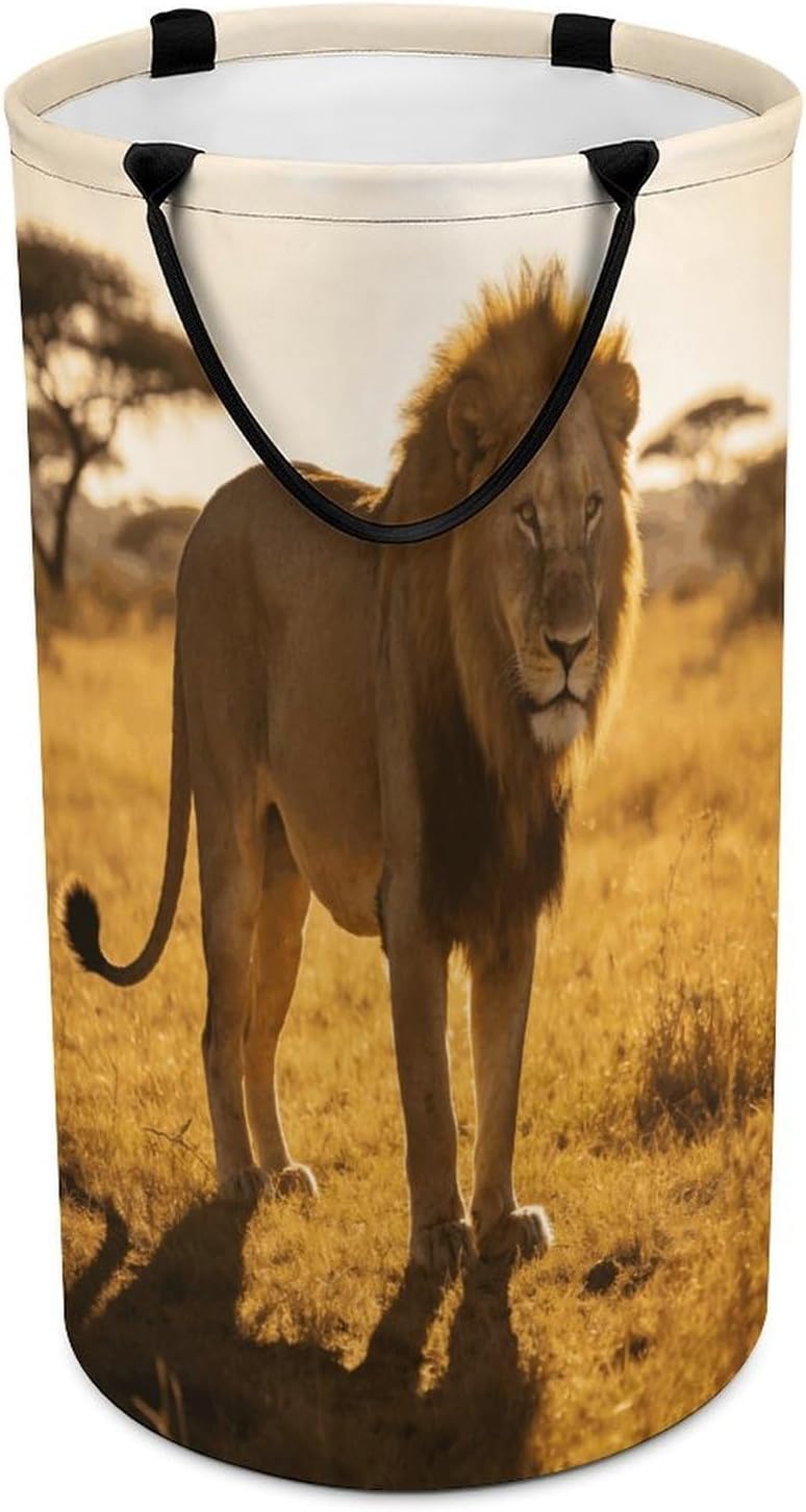 Big Cat Laundry Hamper 86L Waterproof Collapsible Clothes Basket with Double Handles Freestanding Foldable Laundry Basket Large Clothes Hamper for Bathroom