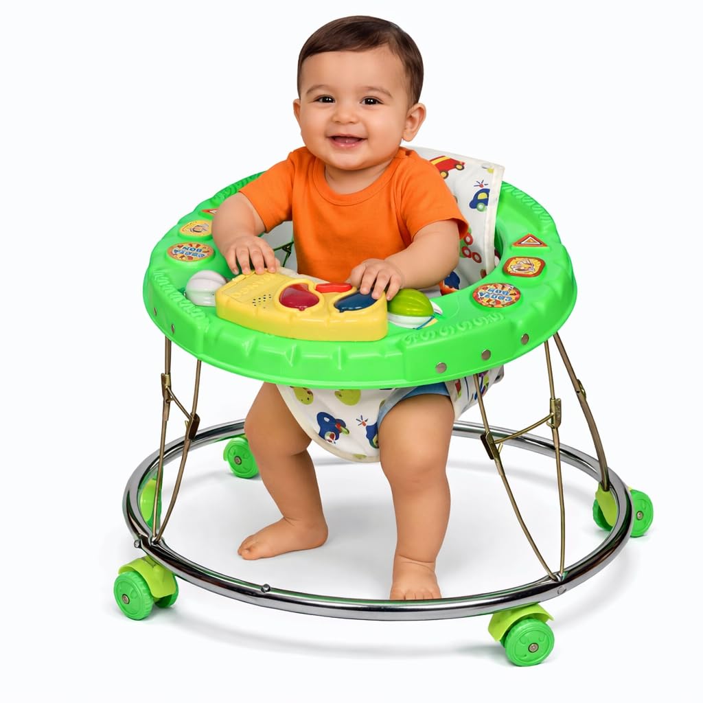 Nutts Baby Walker Light-Weight & Walker for Babies Boys & Girls Foldable Walker (Green)-image-39