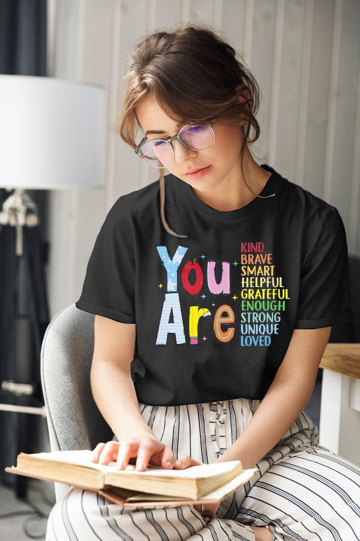 Teacher Shirts Be Kind Tshirt Women First Day of School Shirt Back to School Tees Motivation Crewneck Tee Tops - Image 2