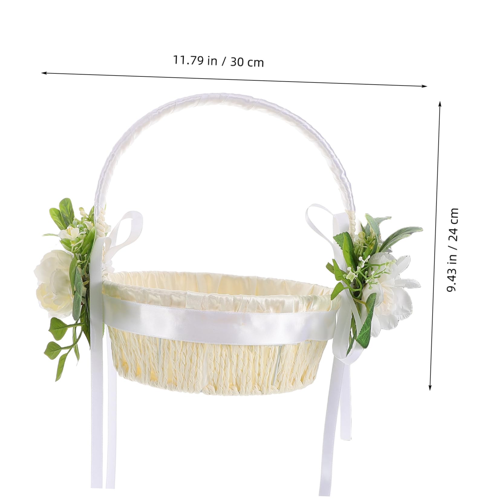 HANABASS 3 Stück Handgewebter Rattan Blumenkorb für Hochzeit Natürlicher Weidenkorb Langlebig und Vielseitig als Korb und Aufbewahrungskorb Umweltfreundliche Dekoration für Feiern