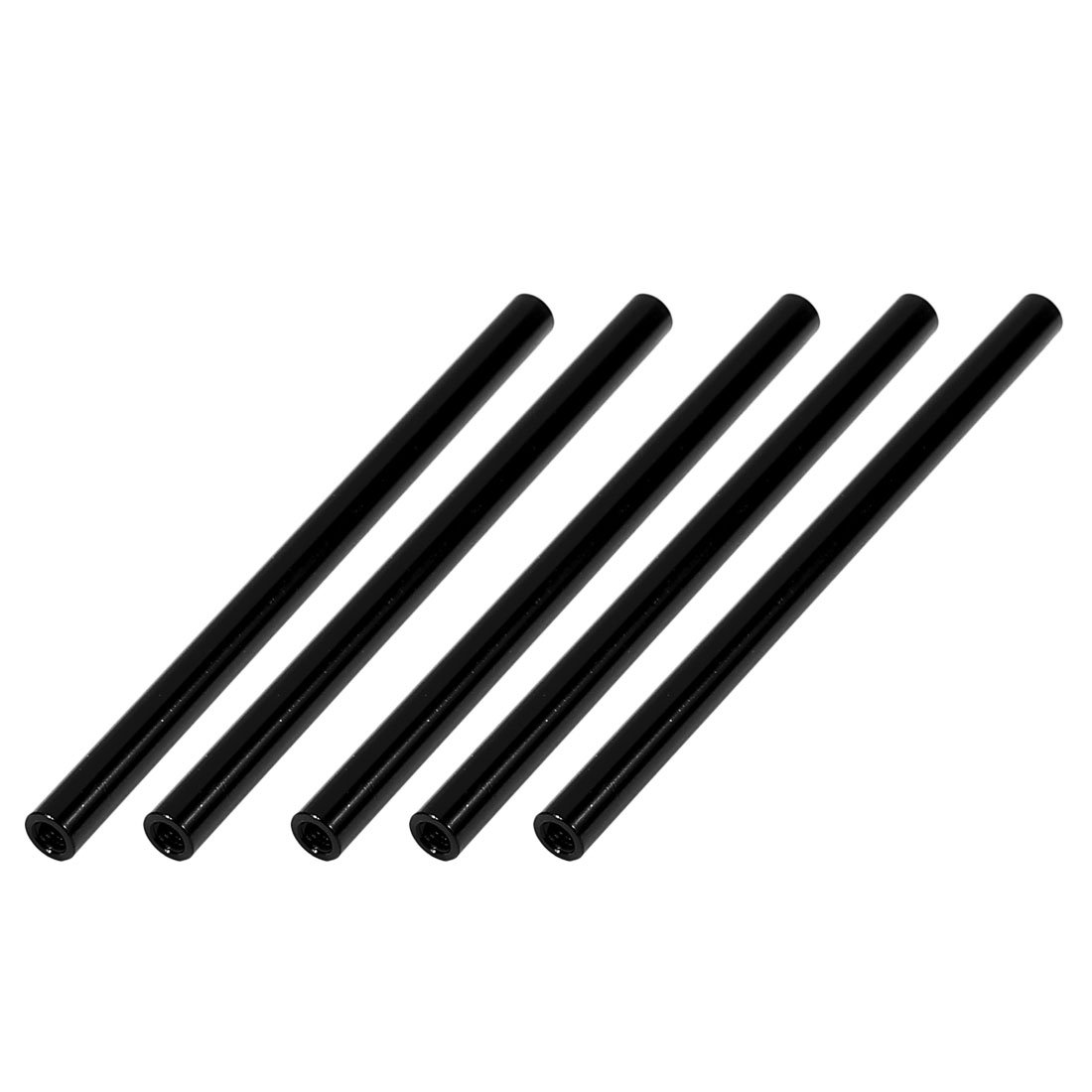 Uxcell Black Sourcingmap 5Pcs M3 X 80Mm Round Aluminum Column Alloy Standoff Spacer Stud Fastener For Quadcopter