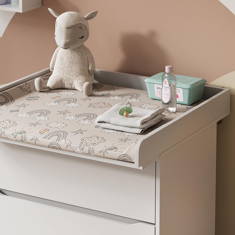 Vicco Mueble Cambiador Wicko, Blanco, 80 x 76 cm, para Usar como Cambiador en cómodas estándar