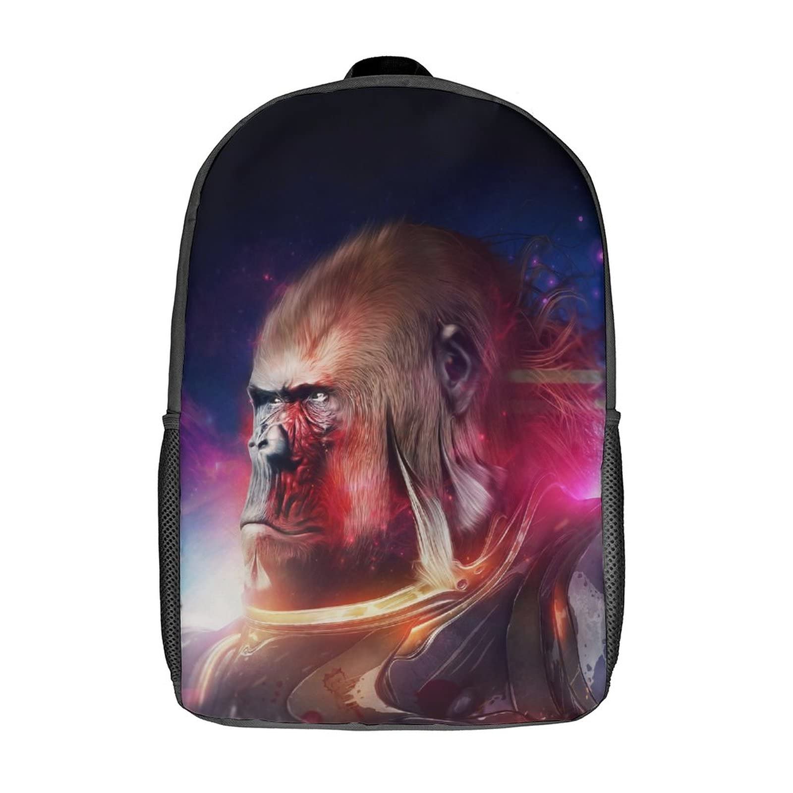 Sac à dos d'école Gorilla Classic unisexe 17 pouces avec imprimé 3D - 8