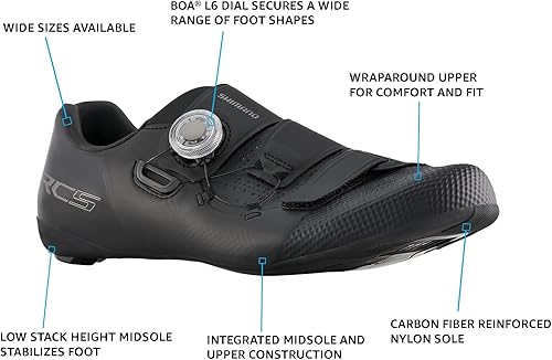 Miniatura 2 de SHIMANO SH-RC502 - Zapatos ligeros de ciclismo de carretera para hombre con características profesionales