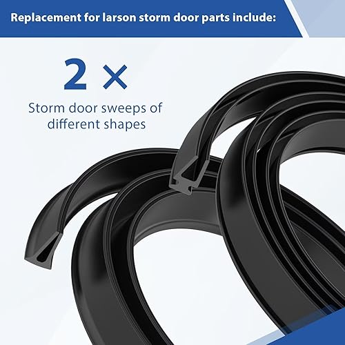 Miniatura 2 de Reemplazo de barrido de puerta Storm para puertas Larson y Pella, sello inferior de 39 pulgadas de largo para puertas Andersen de metal y vinilo,