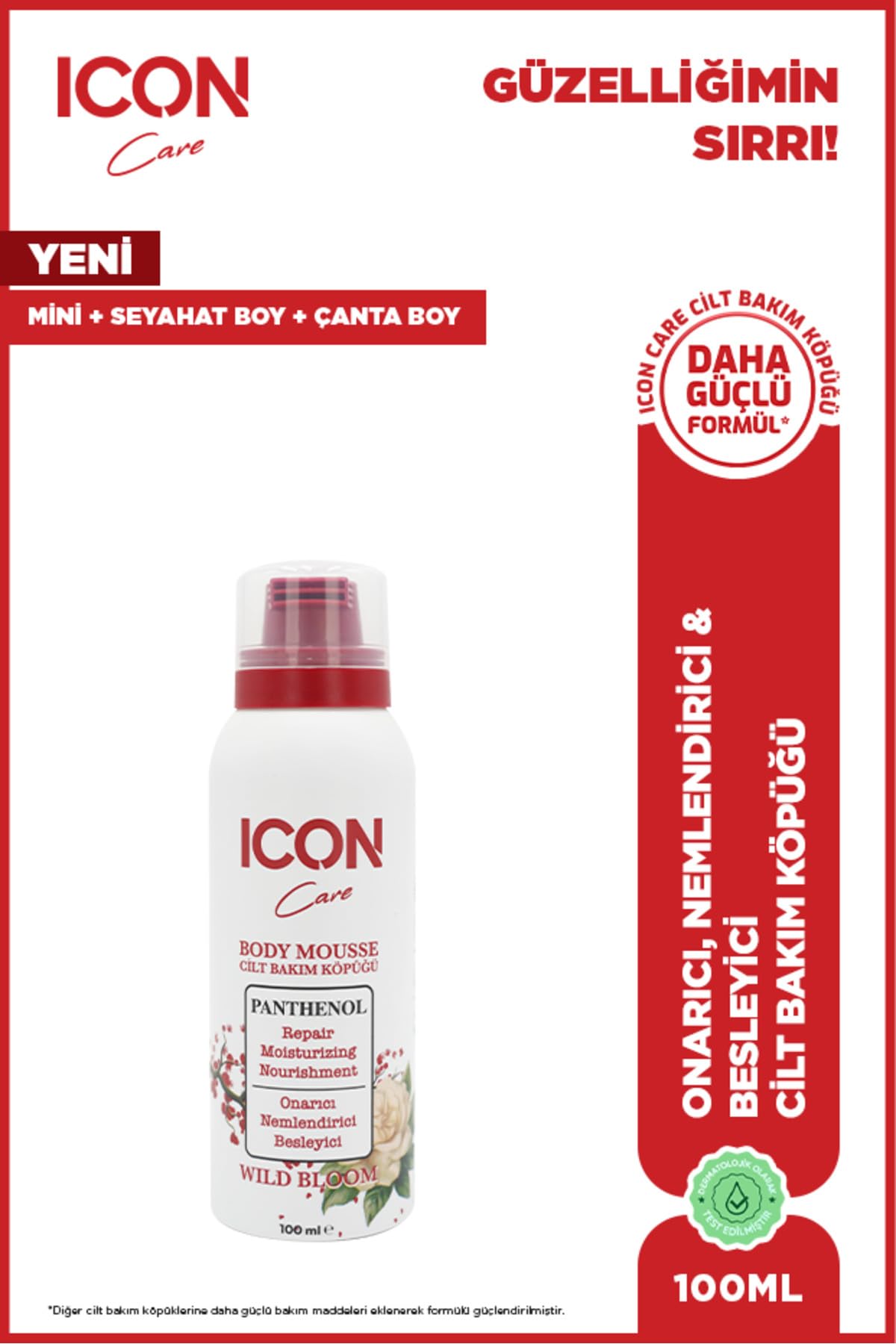 ICON Care Cilt Bakım Köpüğü Hyaluronıc Acıd & Wıld Bloom 100 ml