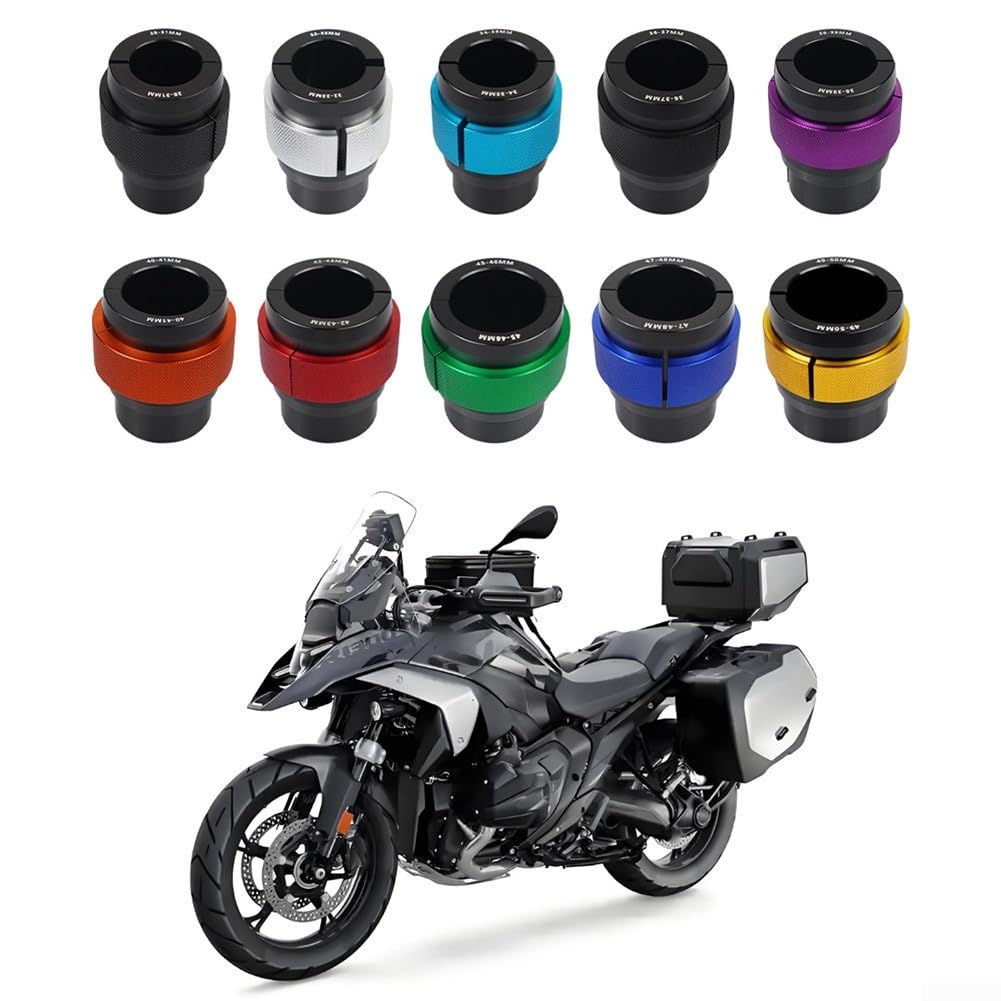 Outil d'installation de joint de fourche réglable non déformable pour motos convient pour une utilisation fréquente dans des environnements exigeants (bleu 47-48 mm)