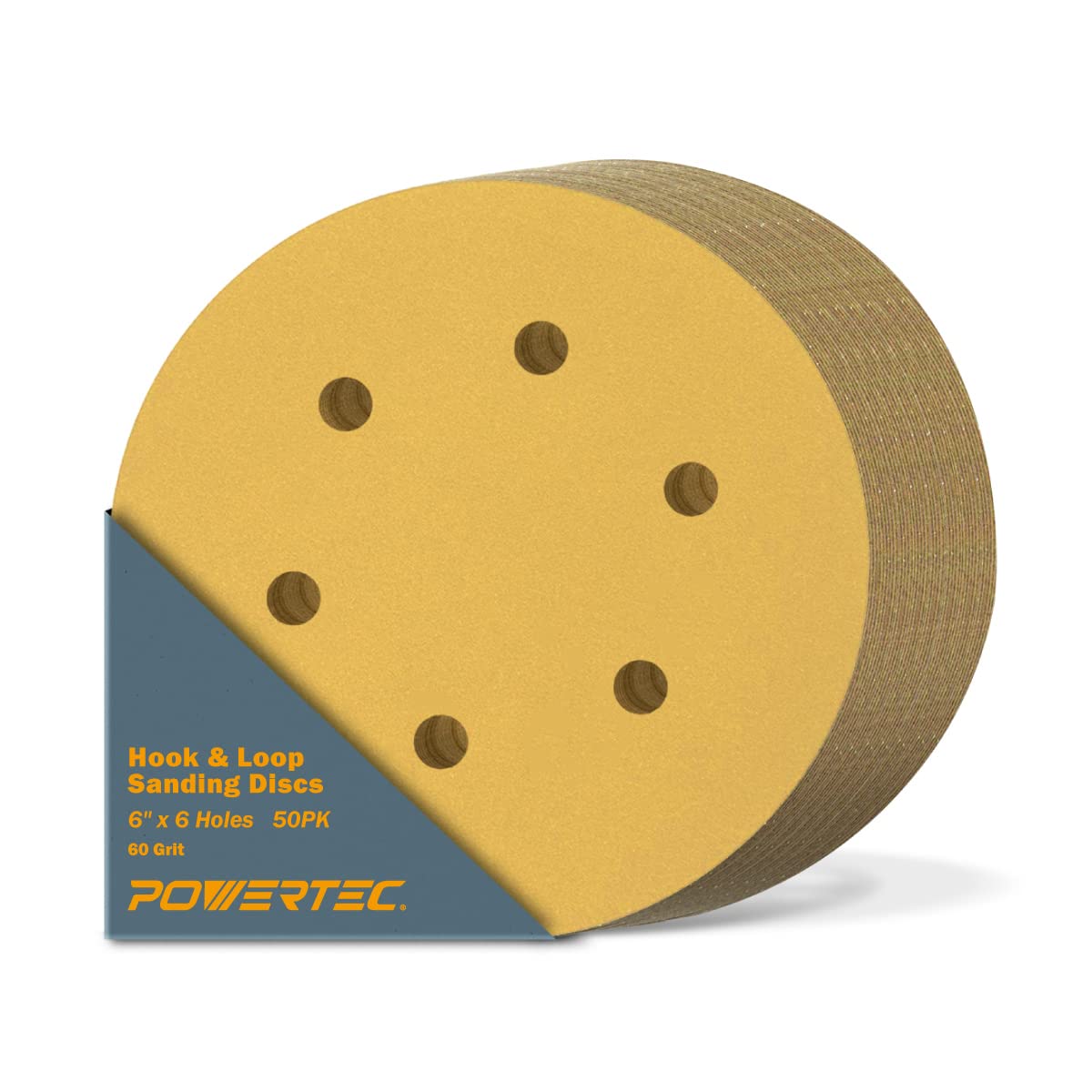 POWERTEC Sanding Discs - 5 Grit Assortment -20 POWERTEC Sanding Discs - 5 Grit Assortment -20