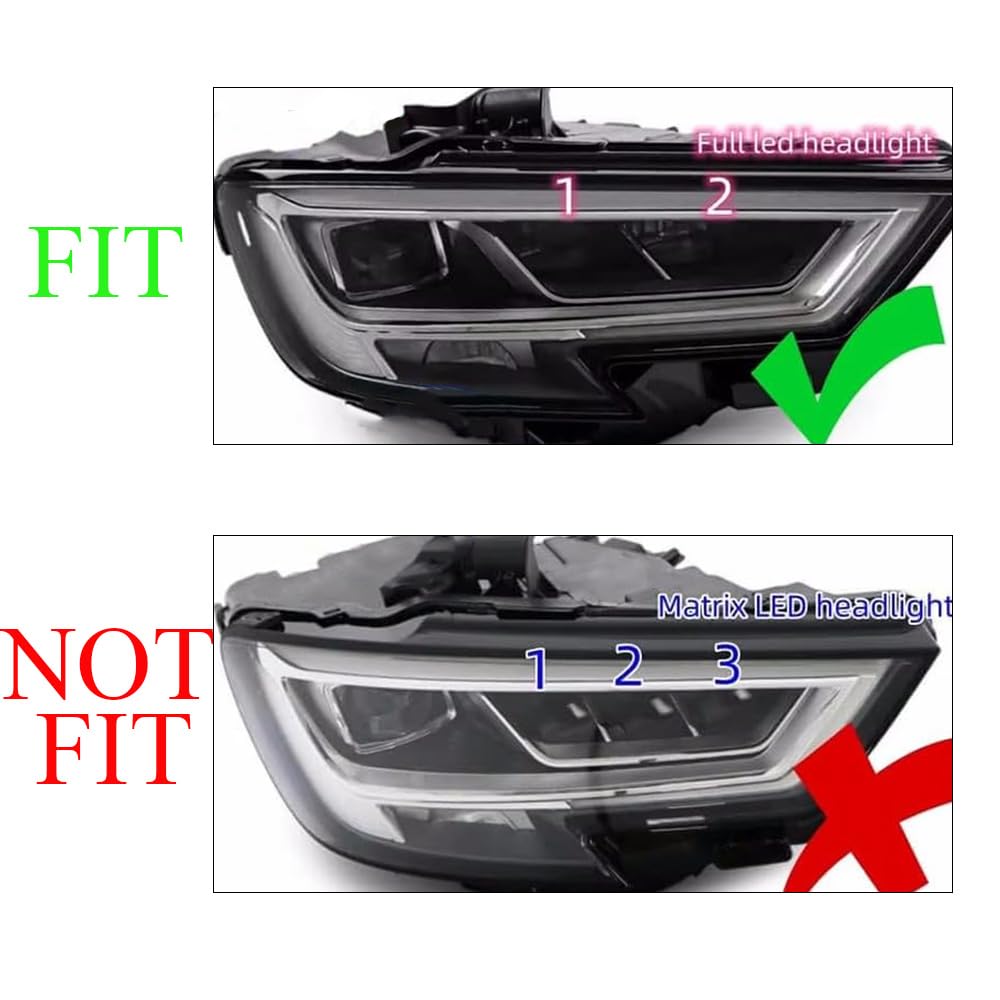 Riloer Módulo de controlador de faros delanteros, módulo de luces LED de circulación diurna compatible con Audi A3 S3 2017-2020 8V0998474A MD-LD-28 derecho