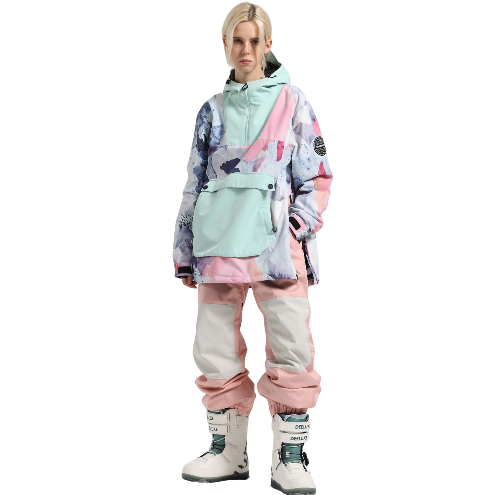 GSOU SNOW Anorak - Giacca da sci da donna, da snowboard, impermeabile, antivento, traspirante, calda, con cappuccio