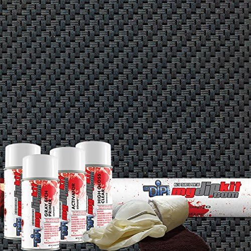 MyDipKit Hydro Dip Kit - Water Transfer Kit - Silver and Clear Carbon Fiber CF-623