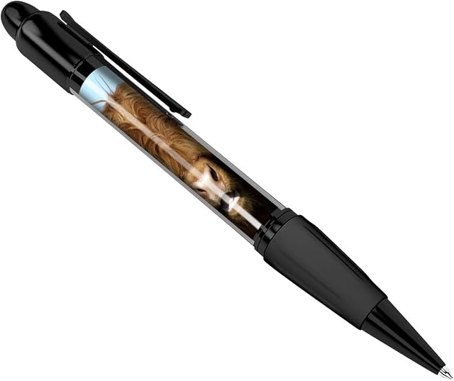 Ginger Highland Cow Black Ballpoint Pen - Farm Animal Student #8234