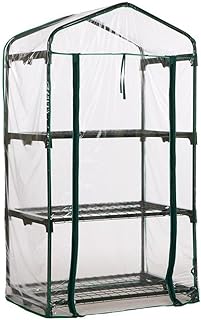 Fervory Mini serra da giardino in PVC trasparente, per piante grasse, fiori, piante verdi, isolante (senza supporto in ferro)