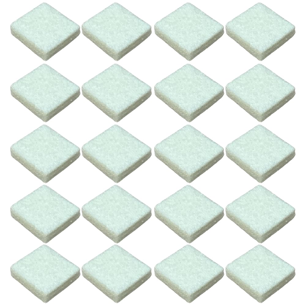 Polyfibre Picture Frame Bumpers 15mm Square x 5mm Thick – Cream Felt-Like Self-Adhesive Pads for Frames & Mirrors (Pack of 25 Pairs (50 bumpers))