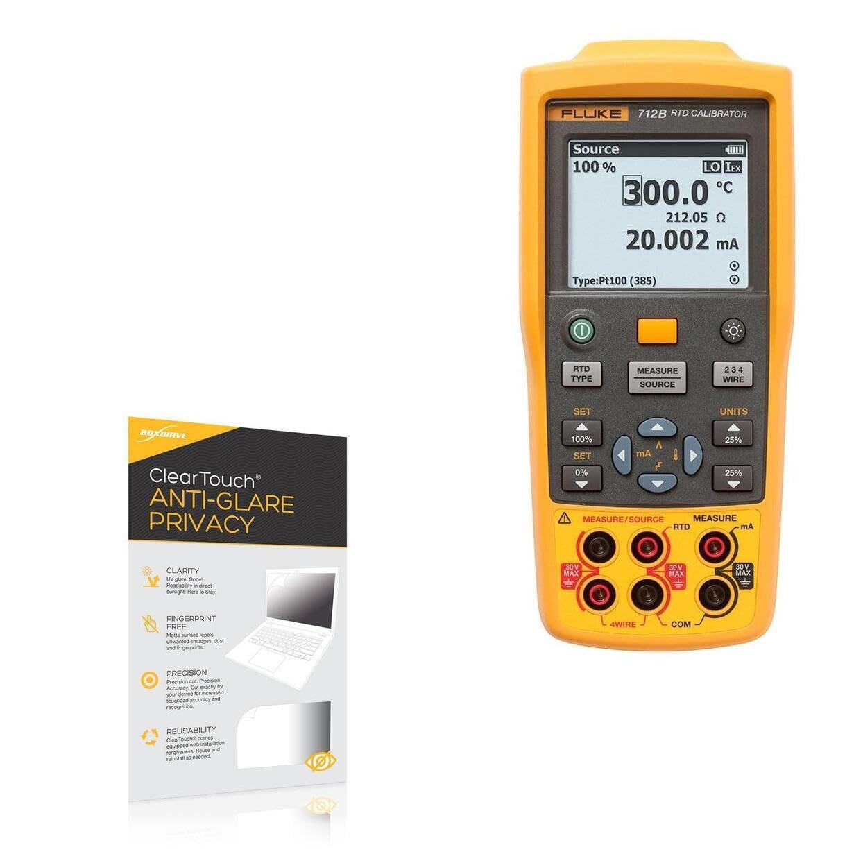 BoxWave Screen Protector Compatible with Fluke 712B RTD - ClearTouch Anti-Glare Privacy (2-Pack), Privacy Screen Protector Flexible Film Anti-Glare