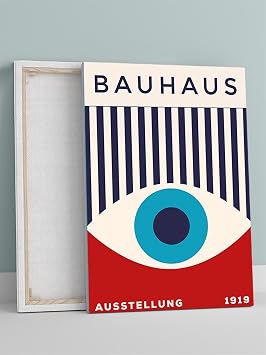 Postermanya Bauhaus, Ausstelung, Sergi, Alman Modern Sanat. Sanatsal Kanvas Tablo - Tuval Tablo