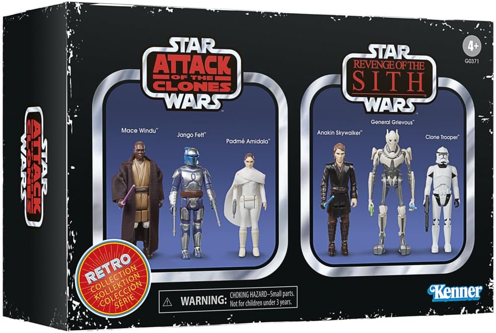 Star Wars The Retro Collection - Attack of the Clones Revenge of the Sith Collectible Figure Multipack - Image 2