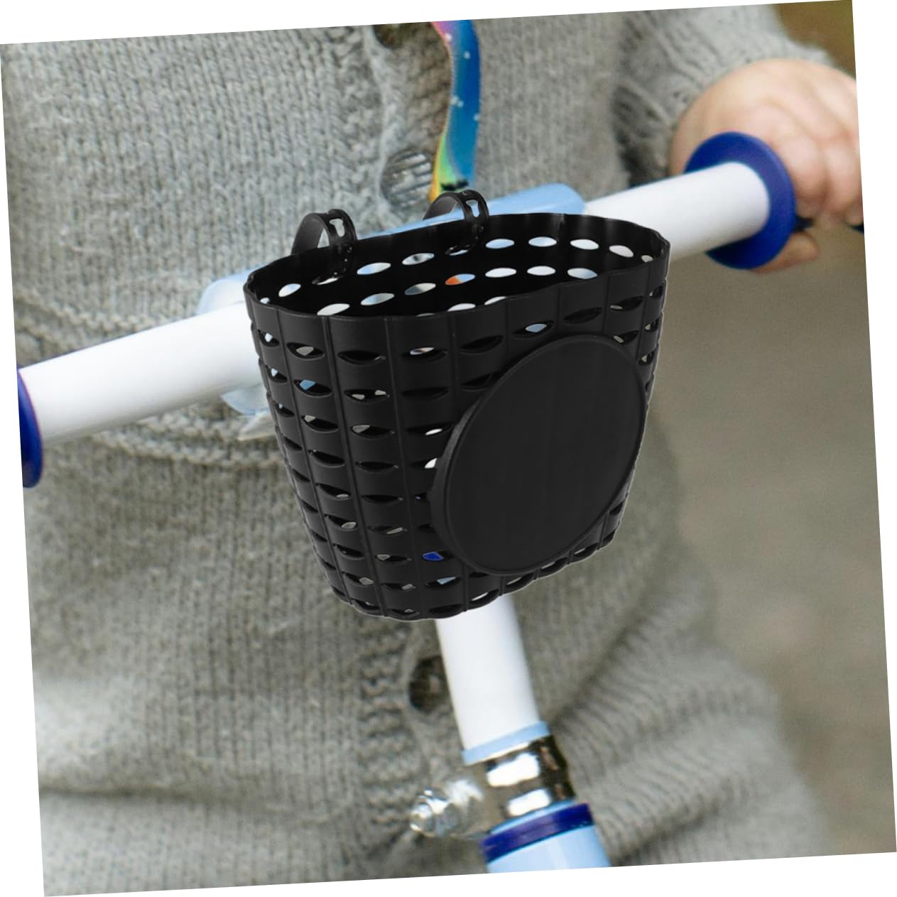 Toddmomy Cesta de Bicicleta para Niñas y Niños Desmontable Negra, Plástico Duradero Engrosado, Amplia Capacidad de Almacenamiento, Accesorio para Bicicletas Infantiles, Uso Escolar