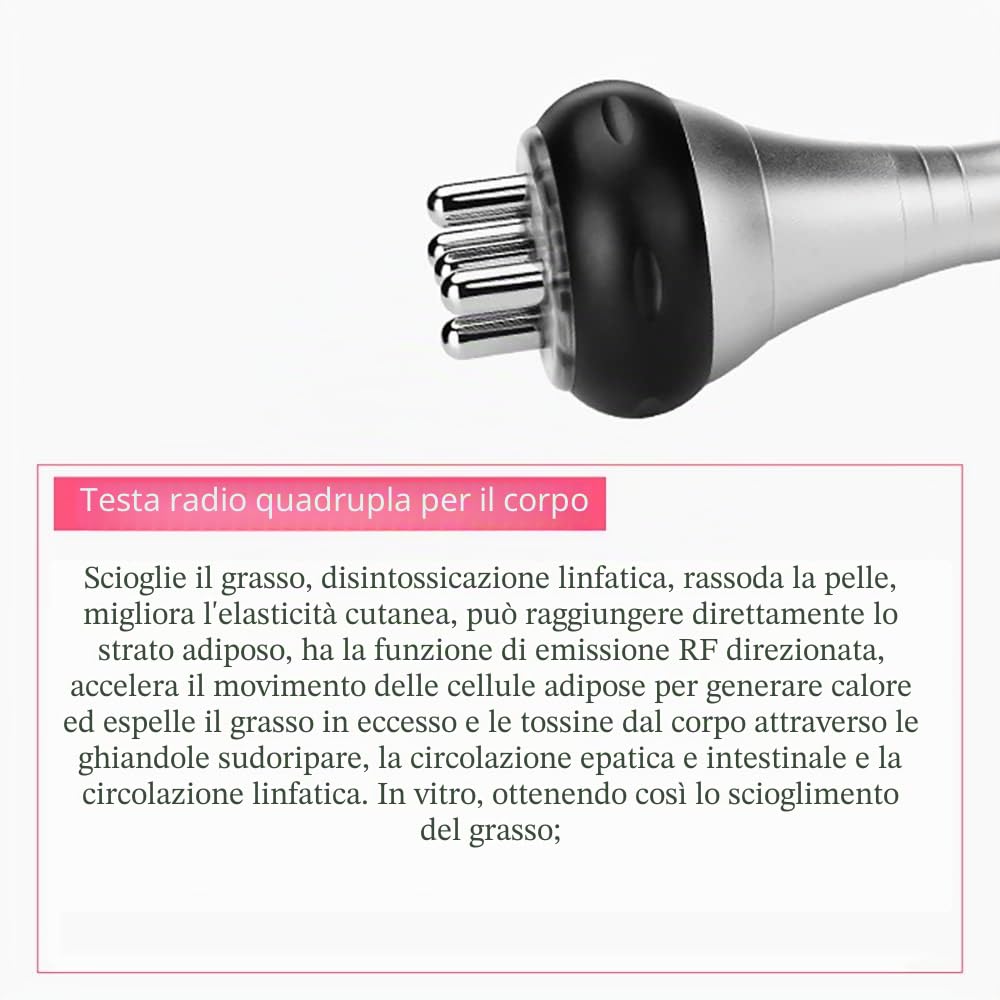 Dispositivo di cavitazione ad ultrasuoni 3 in 1 40 K con brucia i grassi RF e macchina anticellulite per pancia, gambe, tonificazione e tonificazione del corpo