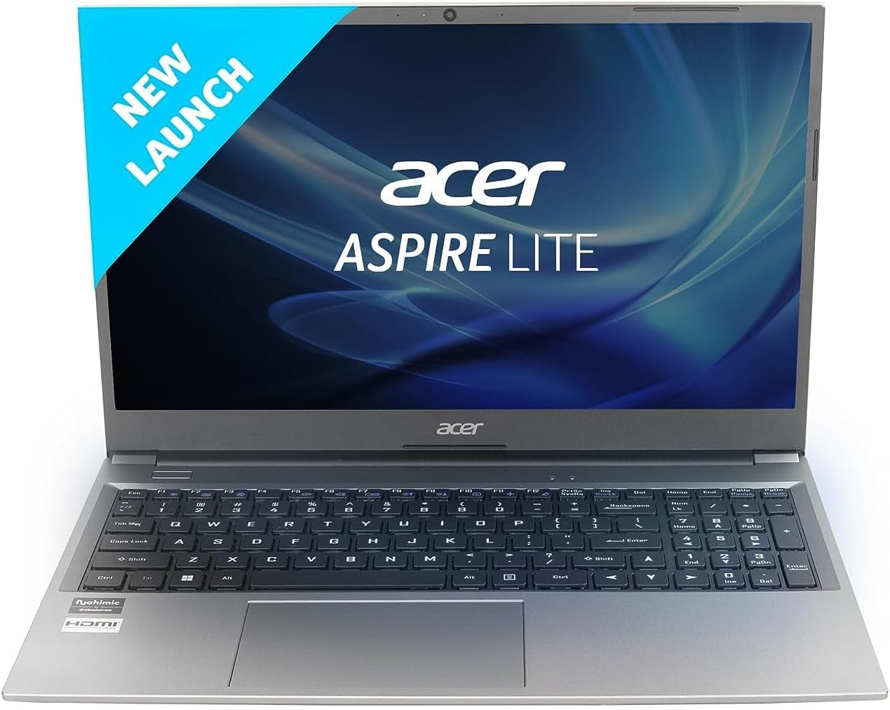 Aspire Lite 11th Gen Intel Core i3 Premium Metal Laptop (8GB RAM/512GB SSD/Windows 11 Home) AL15-51, 39.62cm (15.6") Full HD Display, Metal Body, Steel Gray, 1.59 Kg