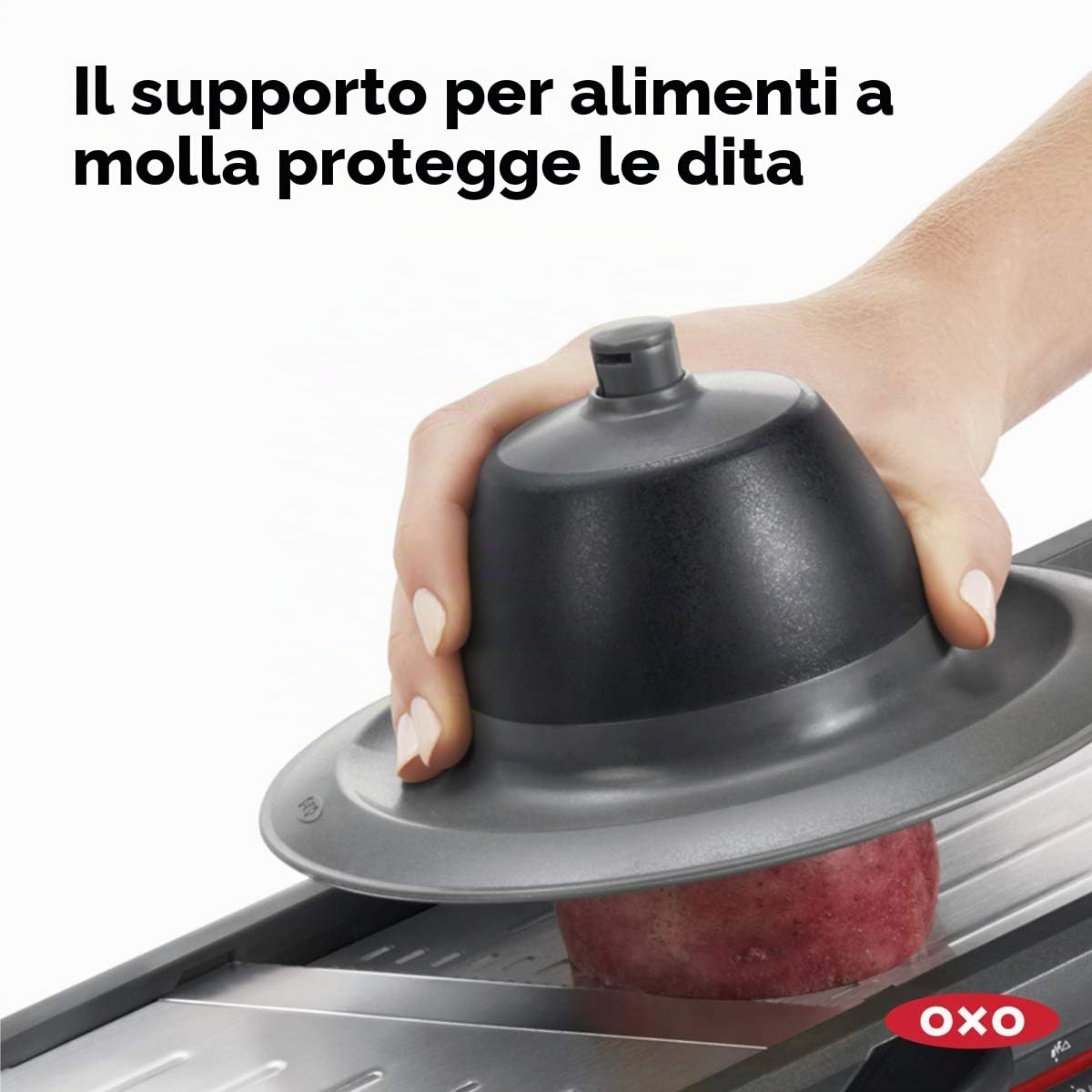 OXO Good Grips - Affettatrice professionale per frutta e verdura 2.0 con lame giapponesi in acciaio inox, colore: grigio