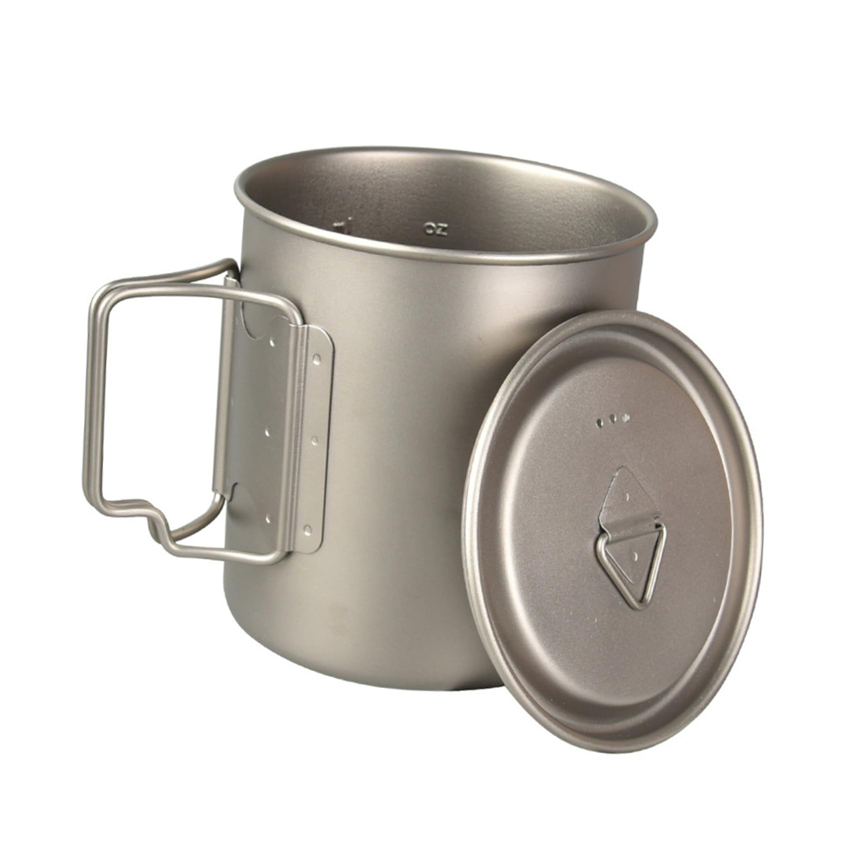 YARNOW Tasse de Camping en Titane 750ml Argenté avec Couvercle