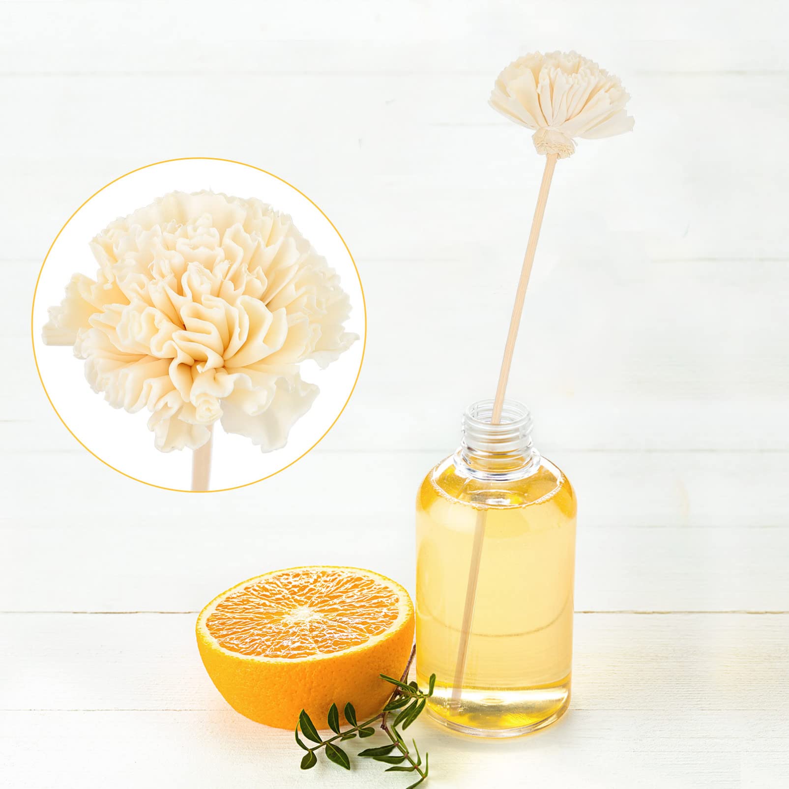 PRETYZOOM 5 Juegos Flor De Aromaterapia De Clavel Fragancia Varitas De Incienso Siesta Ambientador Natural Batom Palos Difusores con Flores Secas Aromaterapia Sin Beige 5 Piezas * 5