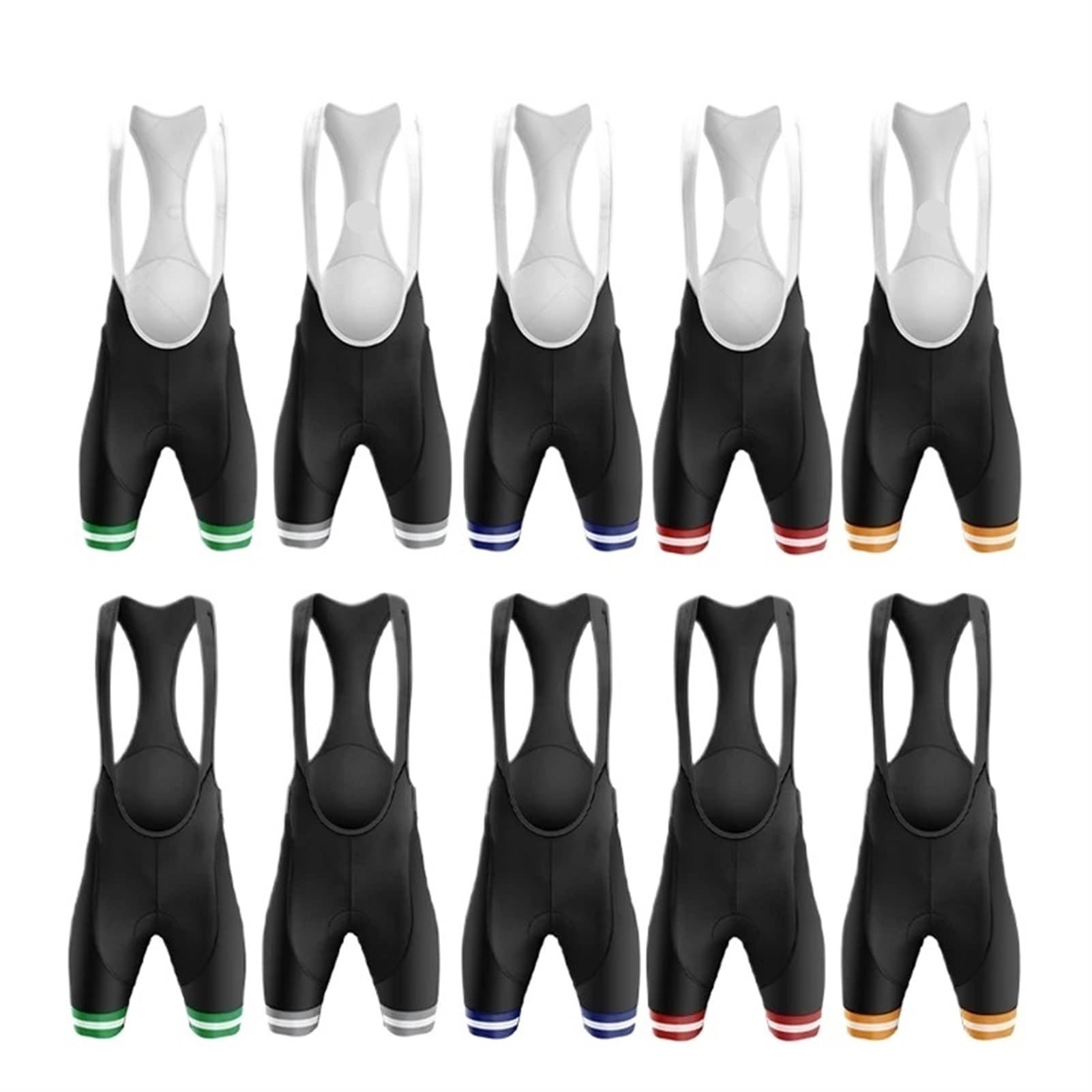 Culotte Ciclismo Hombre Pantalones cortos transpirables for ciclismo de montaña for hombre, acolchados con gel, pantalones cortos de ciclismo de profesional, pantalones cortos con tirantes en blanco y