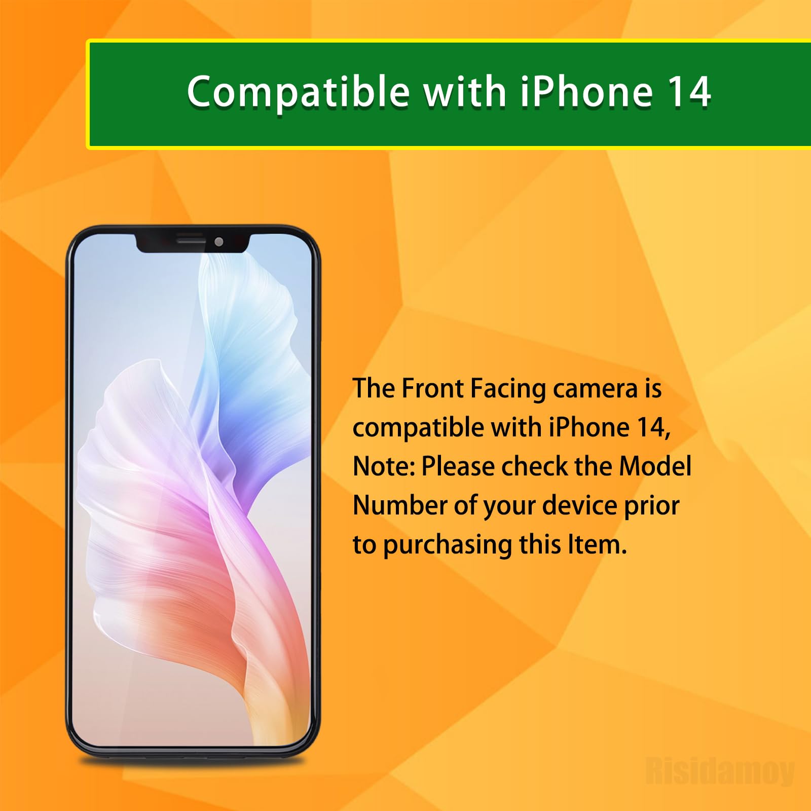 Amazon.com: Risidamoy Camera Replacement for iPhone 14 Front