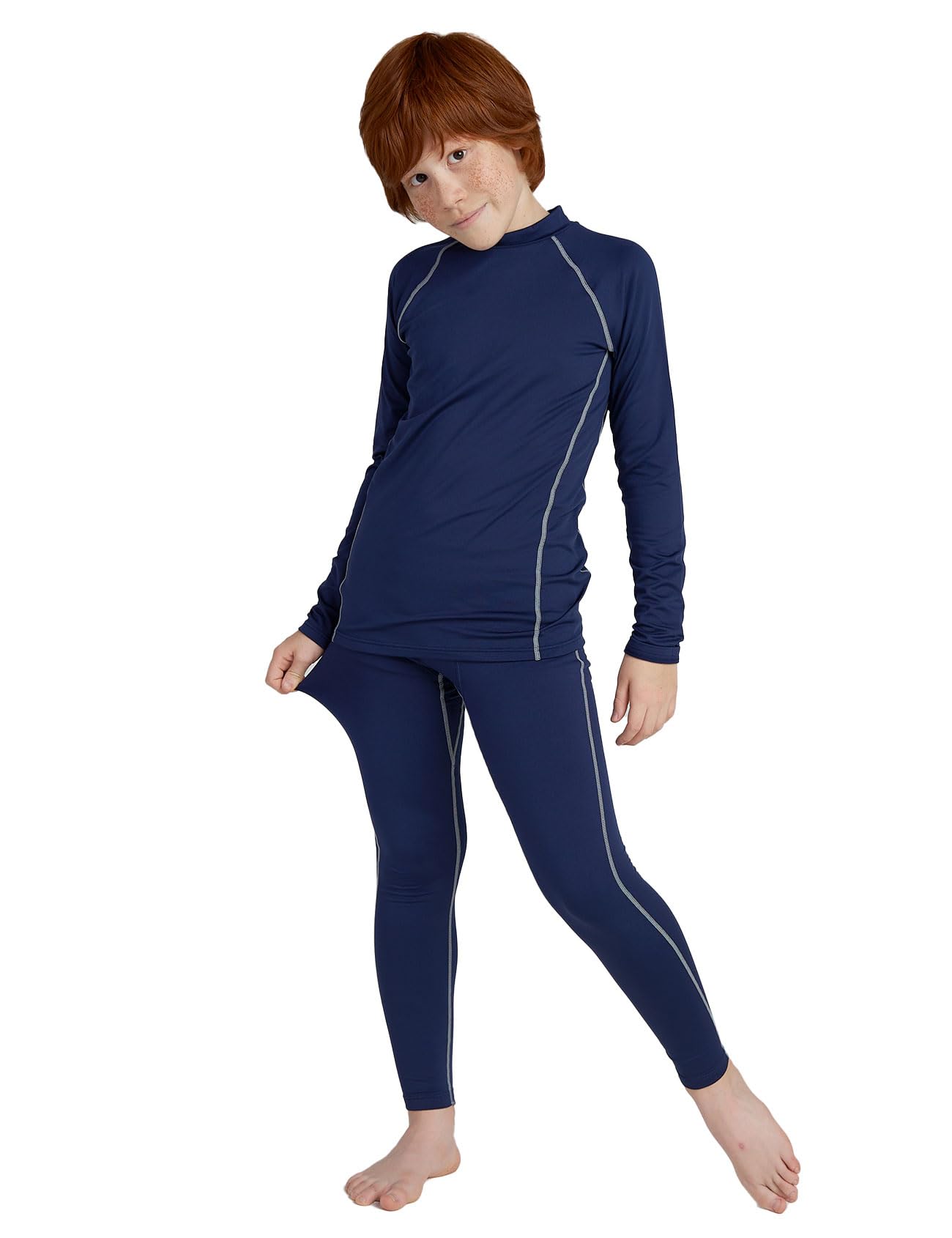 LAPASA Completo Termico Sportivo per Bambini Peso Leggero Set Coordinato Maglia e Pantaloni B21 - Traspirante Caldo