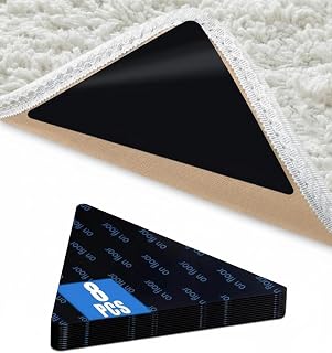 ZenChef Rug Tape for Hardwood Floors, no Damage for Area Rugs & Door mats, no Residue Carpet Tape, Rug Corner Grippers, Washable and Reusable (Triangle)