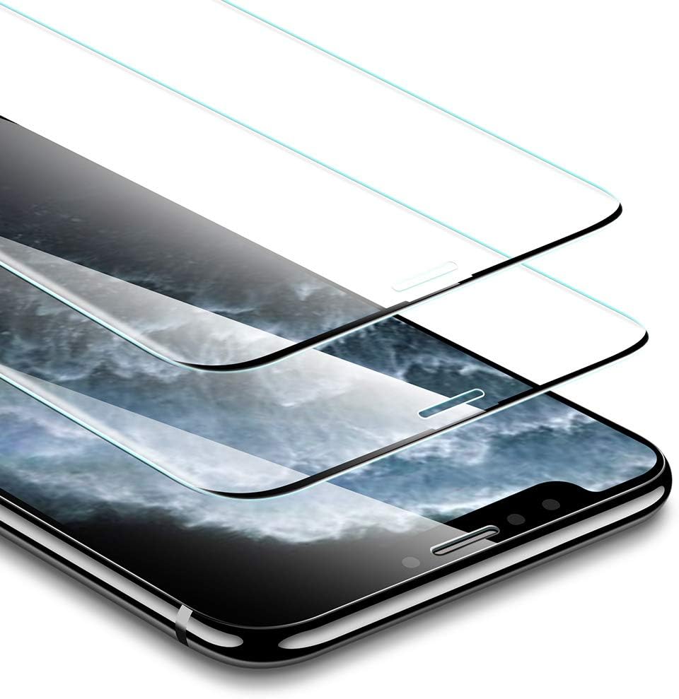 ESR Tempered-Glass Compatible for iPhone 11 Pro Screen Protector/iPhone Xs Screen Protector [No Side Bezel] [2-Pack] [Easy Installation Frame] 3X Stronger Screen Protector for iPhone 11 Pro/XS/X