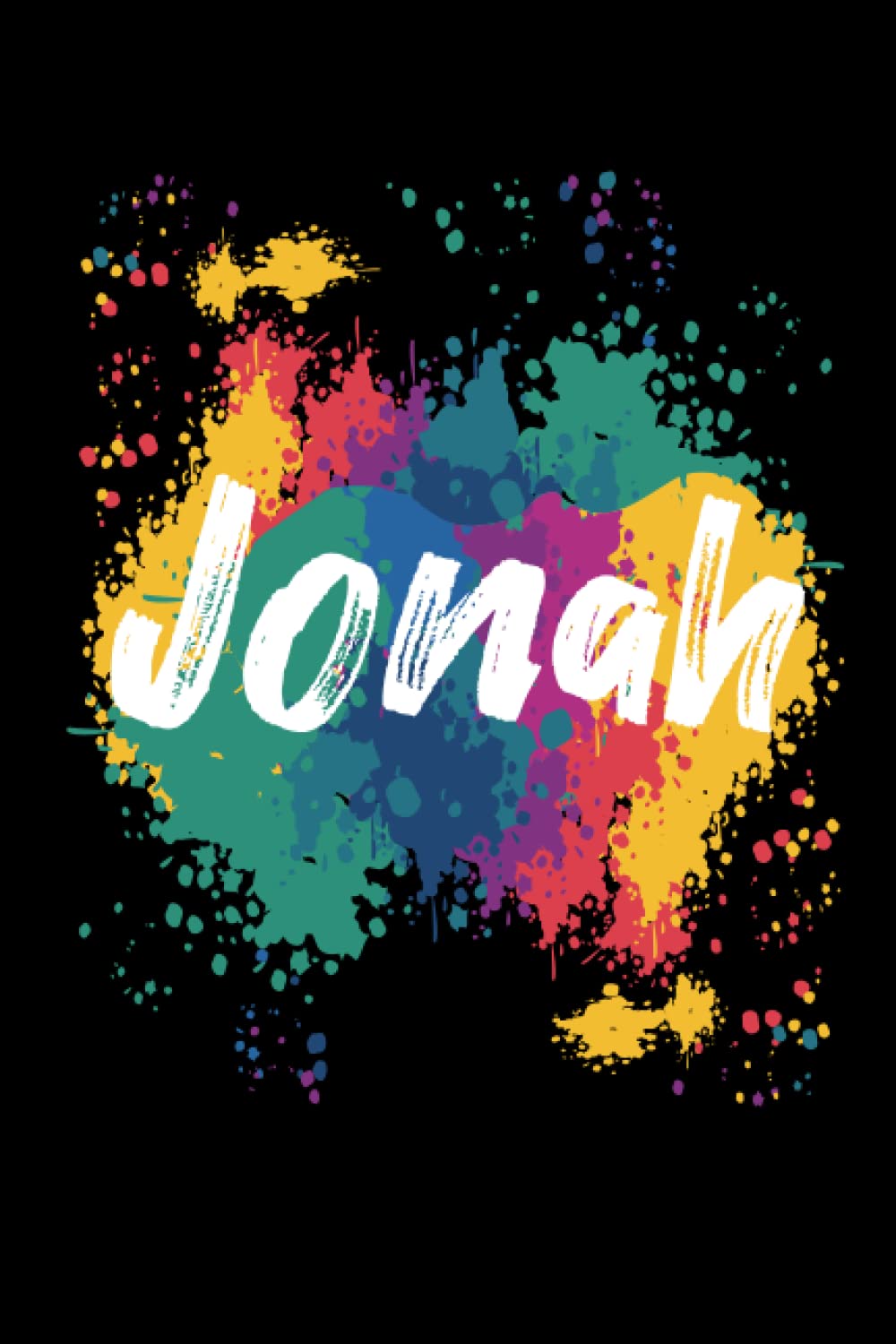 Jonah Notebook: Personalized Notebook/journal With Name For Jonah, Birthday Gift For boy and men, Size 6x9, 120 Page background black matte