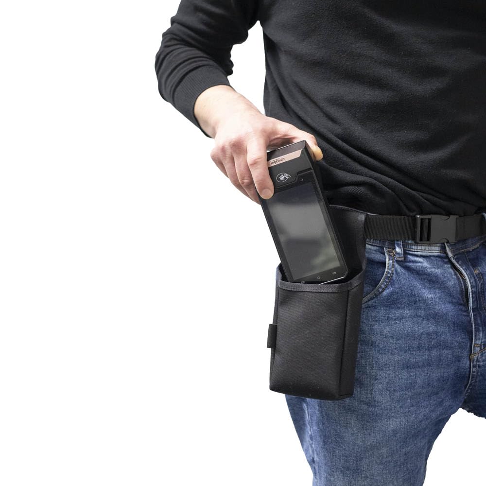 DURA Pouch Belt Loop Holster for Ingenico DX8000, DX4000, Move 5000, 3500, 2600, 2500 Payment Terminals, Black, Standard