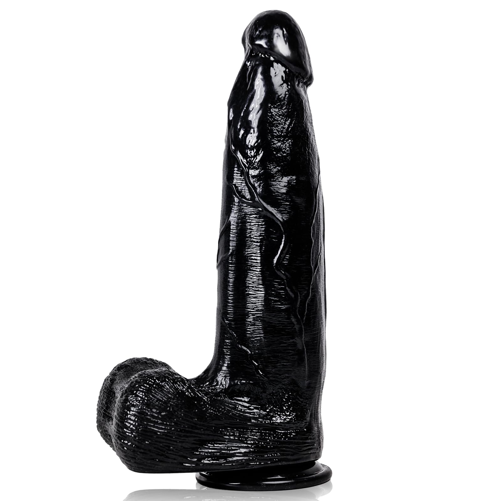 33 * 7 cm XXL Dildo per La Stimolazione Punto G, Realistico Dildo Anale Big Black Cock con Ventosa, Fallo Anale da Uomo Nero Grande Mostro Pene, Fallo gigante Giocattolo sessuale per coppie Donne Gay