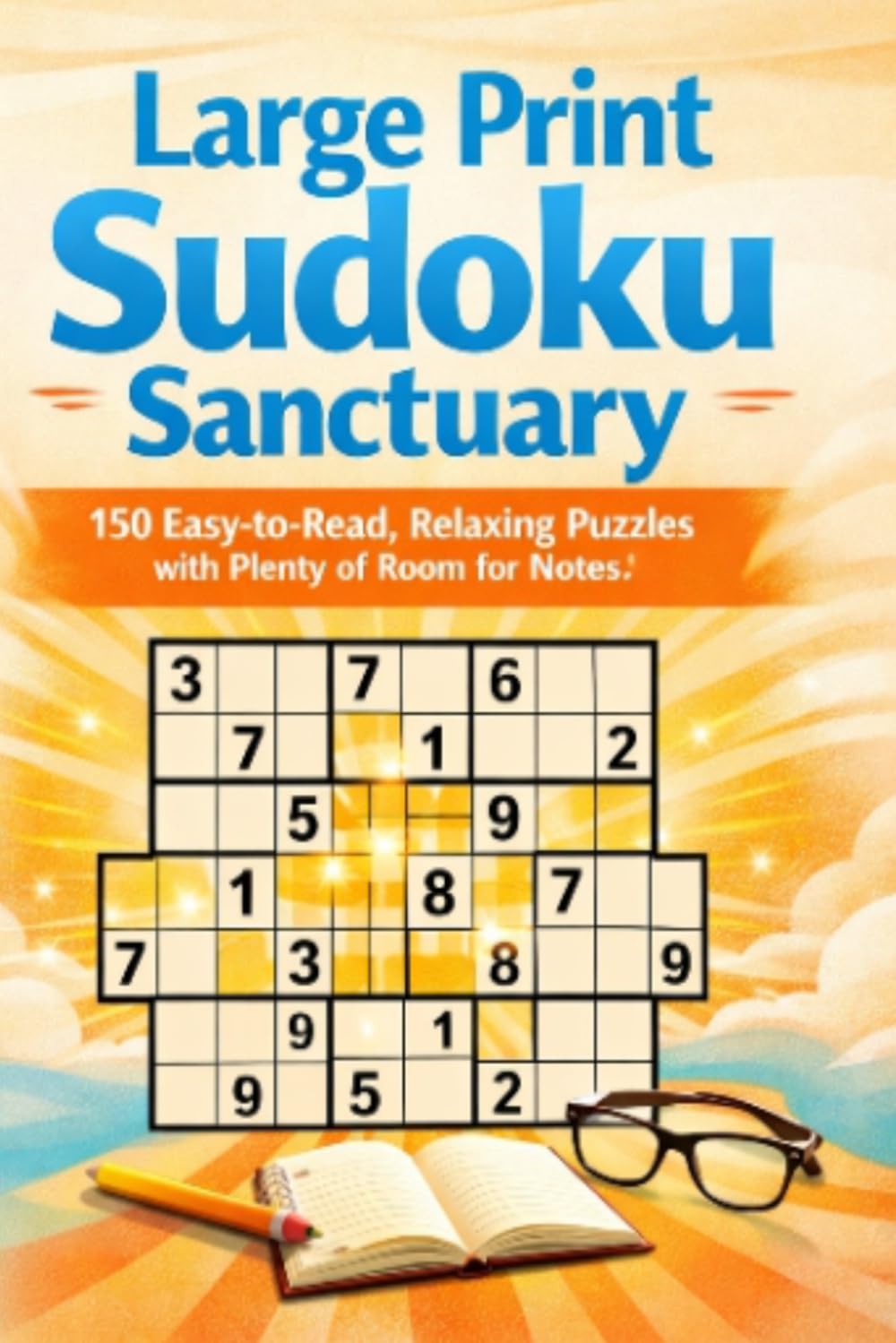 Large Print Sudoku Sanctuary: 150 Easy-to-Read, Relaxing Puzzles with Plenty of Room for Notes | Big Grid Logic Puzzle Book for Seniors and Adults