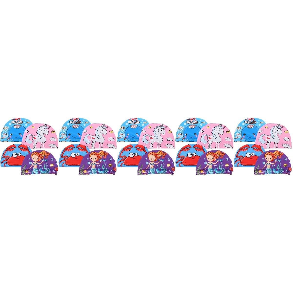 UKCOCO 20 Cuffia Design Antiscivolo Elastica e Resistente Cappello Unisex per Ragazzi e Ragazze