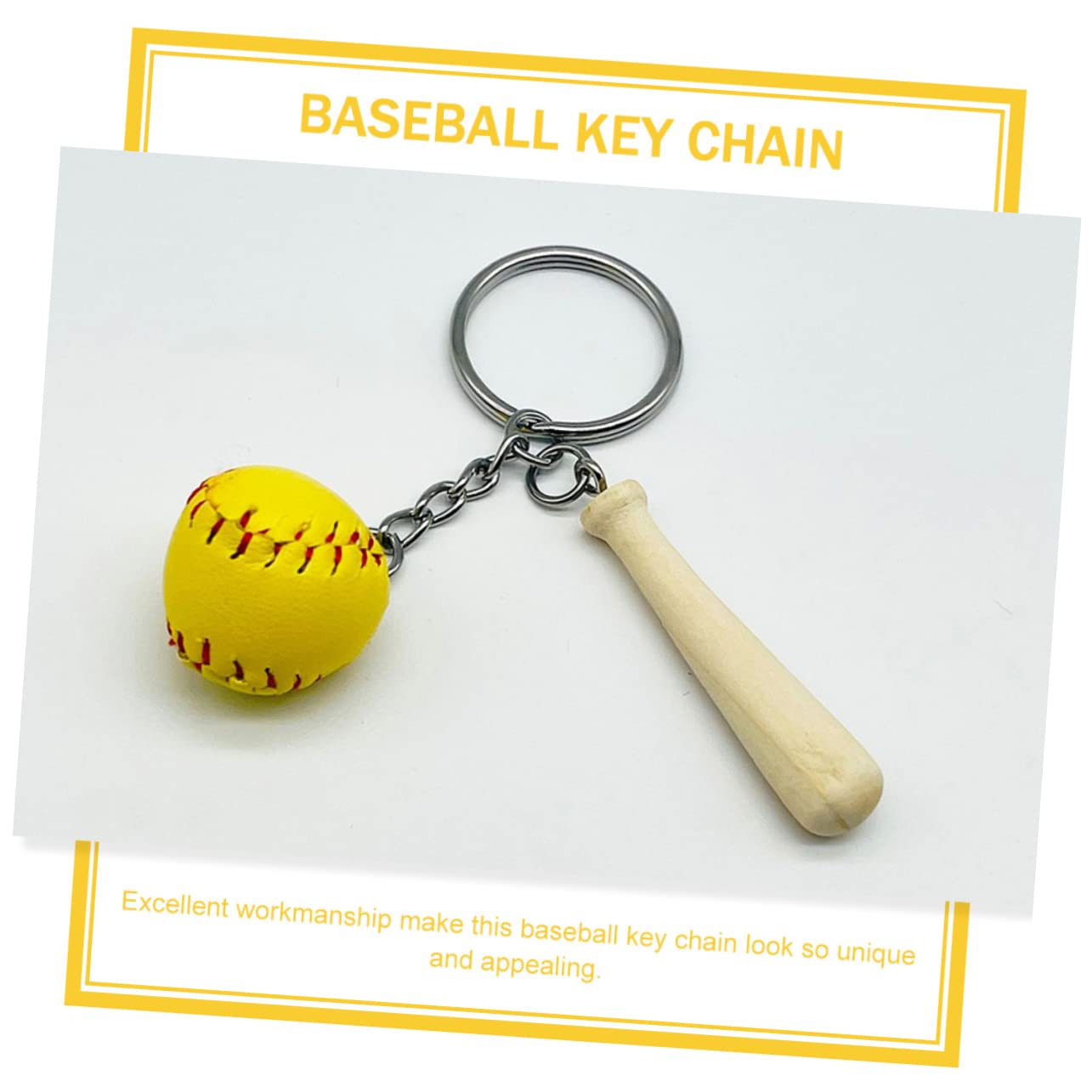 Sosoport 20piezas Llavero De Béisbol Miniatura Colgante Deportivo Decorativo Accesorios Para Amantes Del Béisbol Para Llaves y Bolsos