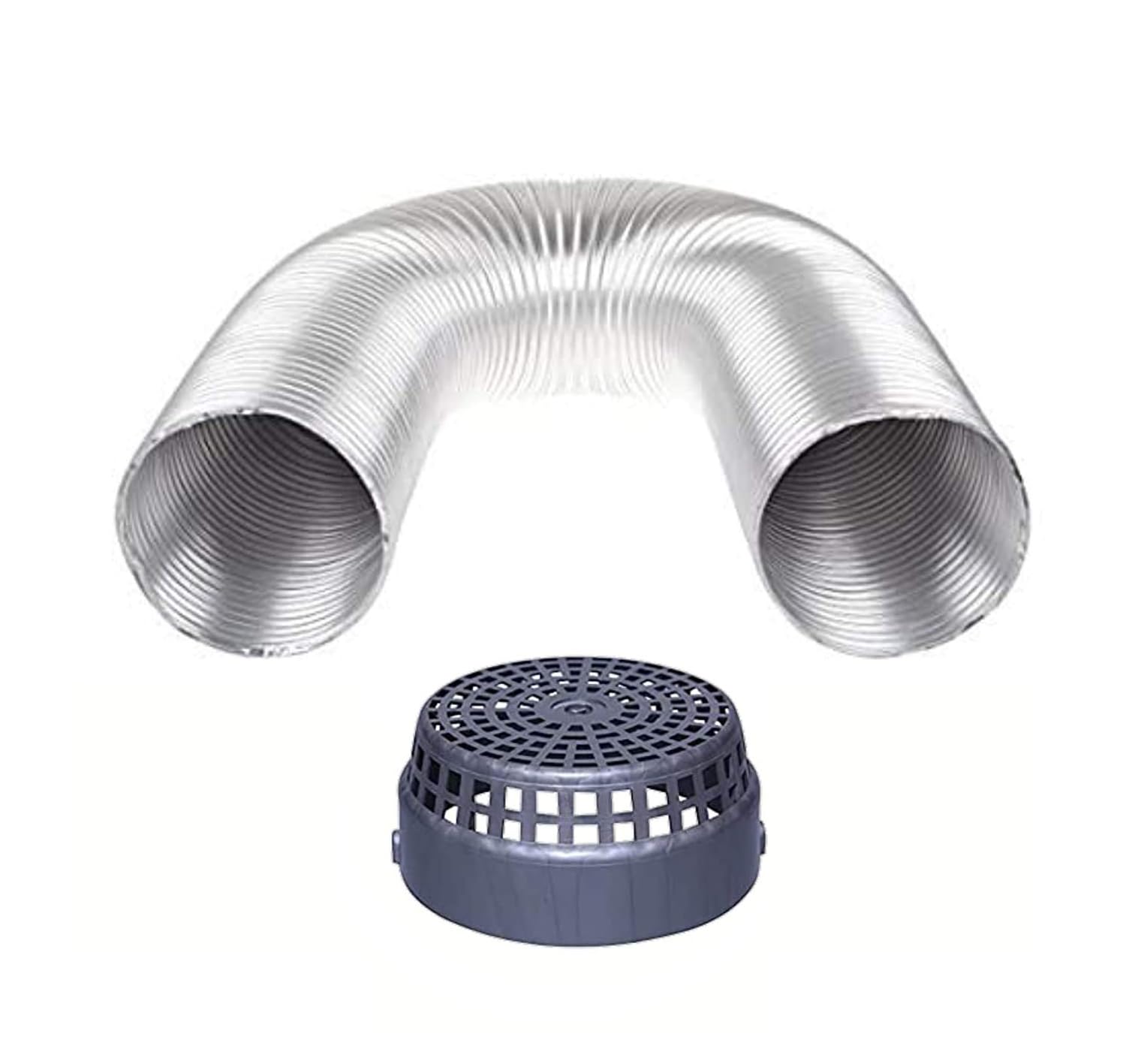 Ardnib 6 Inch Chimney Exhaust Pipe With Cowl Cover 10FT duct pipe (6Inch)