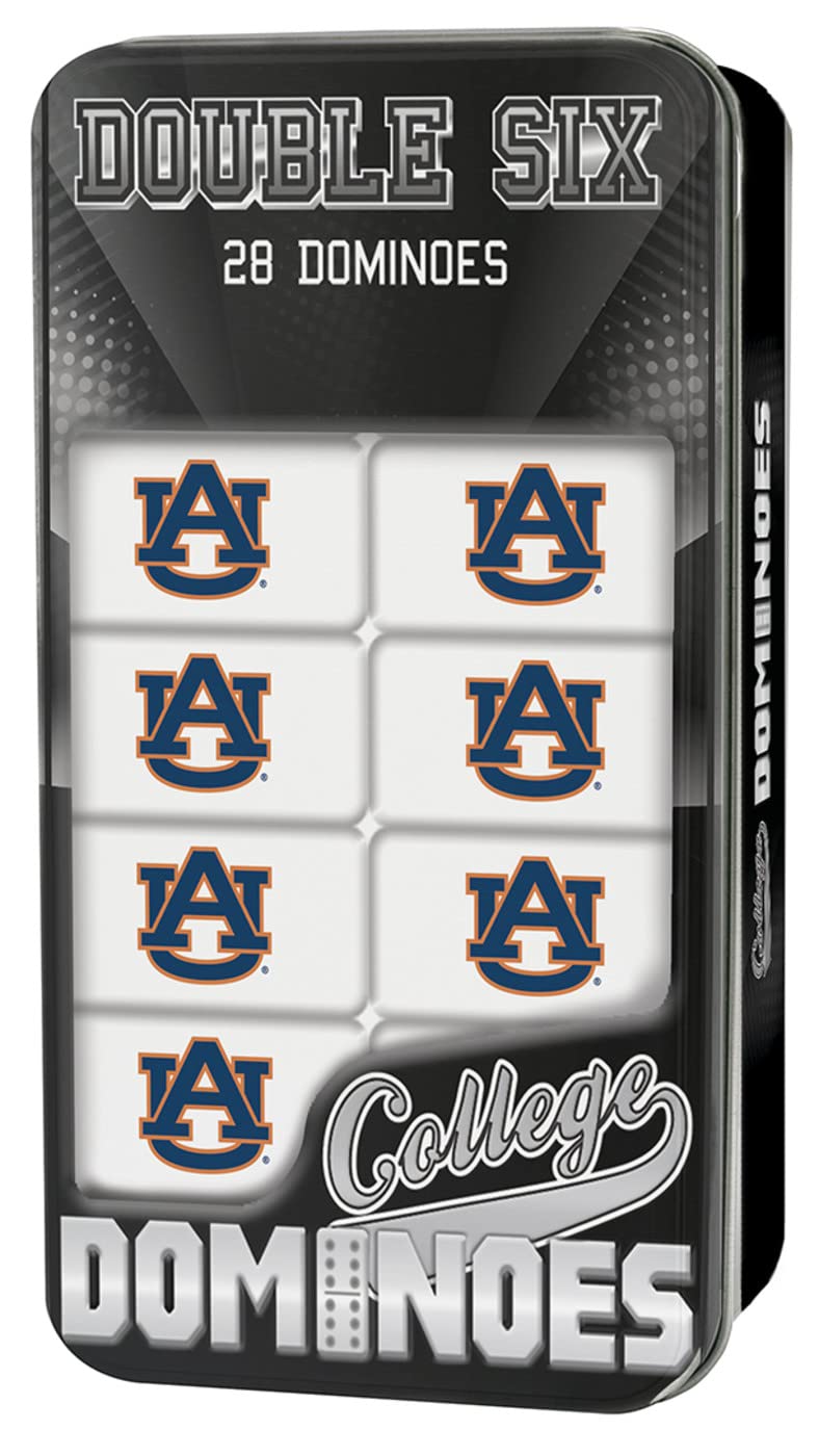 MasterPieces Game Day - NCAA Auburn Tigers - 28 Piece Team Logo Double Six Domino Set