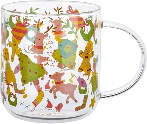 Koythin Christmas Moment - Taza de café de 13.5 onzas líquidas, ideal para jugo, té, café con leche, capuchino, decoración de regalo (momento