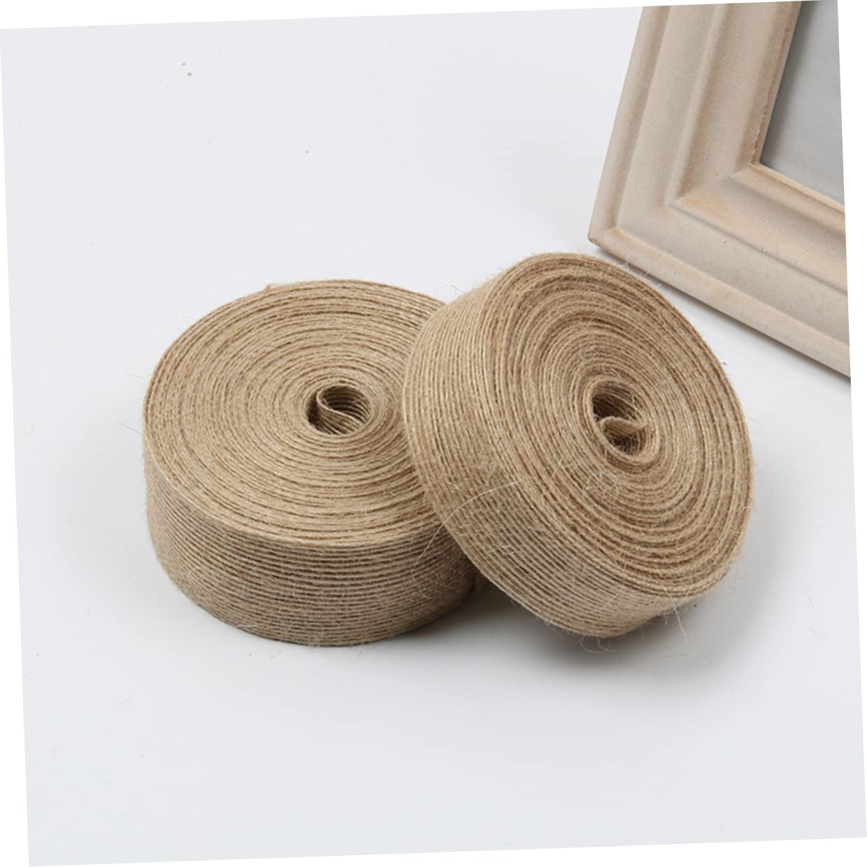 NUOBESTY 9rollen Breites Jute-band Natürliche Bastelband-rolle Für Hochzeiten Wreaths Und -dekorationen Robustes Und Langlebiges Material Für Kreative Projekte