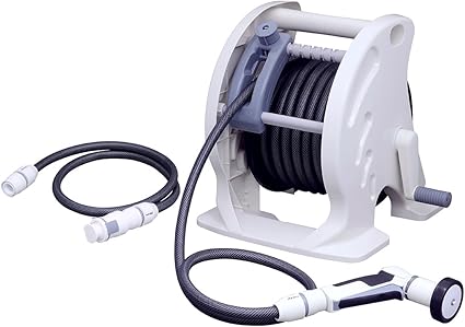 タカギ(takagi) ホース ホースリール かんたん接続 マーキュリーIIツイスター 20m 巻き取りやすい モノトーン RT620SK  【安心のメーカー2年間保証】